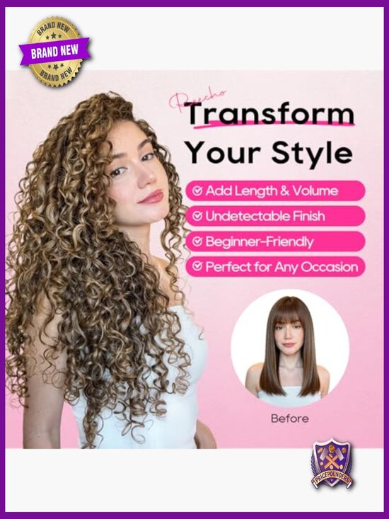 Curly Clip in Hair Extensions 24 Inch Long Lace Weft Natural Hairpieces